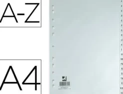 5 ESTRELLAS INDICE EN POLIPROPILENO 120 MICRAS.ALFABETICO A-Z FORMATO A4 COLOR BLANCO REF.556422 CS32580
