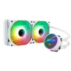 ABYSM ARTIC WHITE 240 ARGB KIT DE REFRIGERACION LIQUIDA - 2 VENTILADORES DE 120MM - ILUMINACION ARGB - BOMBA 2500RPM - TUBOS DE 335MM - COLOR BLANCO