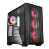 ABYSM DANUBE KAMP BX300 BLACK CAJA TORRE ATX, ITX, MICRO ATX - LATERAL CRISTAL TEMPLADO - 3.5 Y 2.5 - USB-A, USB-C Y AUDIO - 4 VENTILADORES ARGB INSTALADOS - SOPORTA REFRIGERACION LIQUIDA
