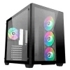 ABYSM DANUBE SAVA 285 BX203 BLACK ARGB CAJA TORRE ATX, ITX, MICRO ATX - LATERAL Y FRONTAL CRISTAL TEMPLADO - 3.5 Y 2.5 - USB-A, USB-C Y AUDIO - 4 VENTILADORES ARGB INSTALADOS - SOPORTA REFRIGERACION L