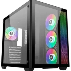 ABYSM GAMING DANUBE SAVA ARGB CAJA SEMI-TORRE ATX, MICRO-ITX, MICRO ATX - FRONTAL Y LATERAL CRISTAL TEMPLADO - 3.5 Y 2.5 - USB-C 3.2, USB-A 3.2 Y AUDIO - 4 VENTILADORES ARGB INSTALADOS - SOPORTA REFRI