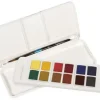 ACUARELA DALER ROWNEY AQUAFINE TRAVEL SET CON PINCEL CAJA DE 12 COLORES SURTIDOS