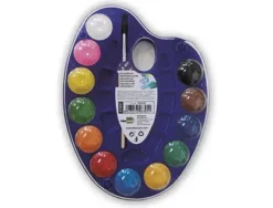 ACUARELA LIDERPAPEL 12 COLORES CON PINCEL Y DEPOSITO INCLUYE