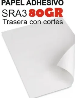 ADHESIVO OFFSET 80GR 50HOJAS SRA3 PARA IMPRESORA CON CORTES TRASEROS