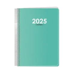 AGENDA ANUAL (2025) DOHE METROPOLI ESPIRAL TAPA PP 210X150 D/P VERDE