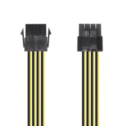 AISENS CABLE ALIMENTACION - 8 PIN/H-4+4 PIN/M - 30CM - COLOR NEGRO