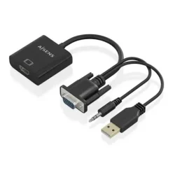 AISENS CABLE CONVERSOR SVGA+AUDIO A HDMI - SVGA/M+JACK 3.5/M+USB-A/M-HDMI A/H - 20CM - COLOR NEGRO