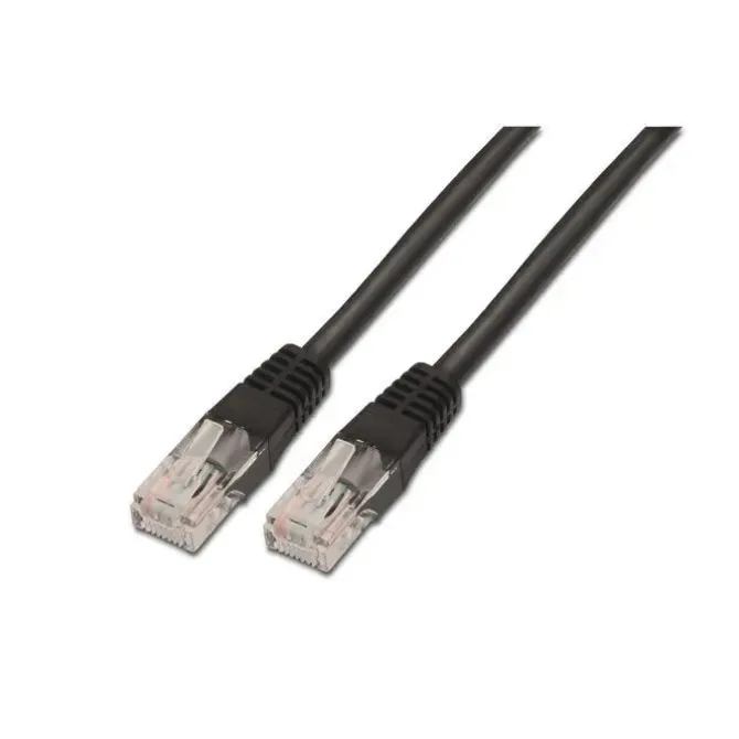 AISENS CABLE DE RED LATIGUILLO RJ45 CAT.6 UTP AWG24 - 0.5M - 10/100/1000 MBIT/S - COLOR NEGRO