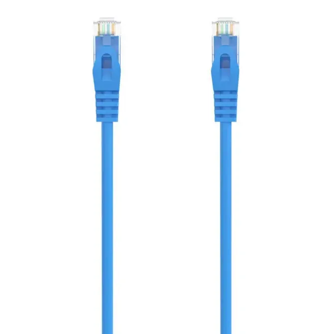 AISENS CABLE DE RED LATIGUILLO RJ45 LSZH CAT.6A 500 MHZ UTP AWG24 - 1M - LIBRE DE HALOGENOS - 10 GIGABIT/S - COLOR AZUL