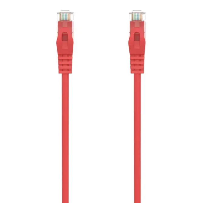 AISENS CABLE DE RED LATIGUILLO RJ45 LSZH CAT.6A 500 MHZ UTP AWG24 - 1.5M - LIBRE DE HALOGENOS - 10 GIGABIT/S - COLOR ROJO