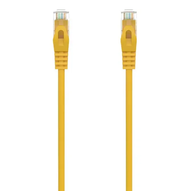 AISENS CABLE DE RED LATIGUILLO RJ45 LSZH CAT.6A 500 MHZ UTP AWG24 - 0.50M - LIBRE DE HALOGENOS - 10 GIGABIT/S - COLOR AMARILLO
