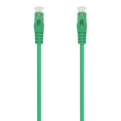 AISENS CABLE DE RED LATIGUILLO RJ45 LSZH CAT.6A 500 MHZ UTP AWG24 - 0.25M - LIBRE DE HALOGENOS - 10 GIGABIT/S - COLOR VERDE