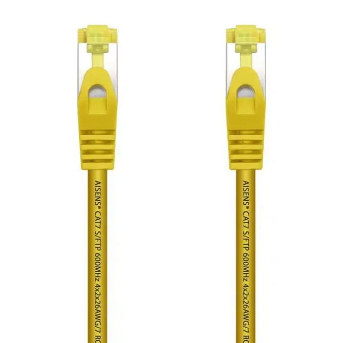 AISENS CABLE DE RED LATIGUILLO RJ45 LSZH CAT.7 600 MHZ S/FTP PIMF AWG26 - 25CM - COLOR AMARILLO