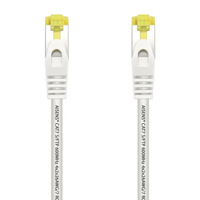 AISENS CABLE DE RED LATIGUILLO RJ45 LSZH CAT.7 600 MHZ S/FTP PIMF AWG26 - 0.5M - COLOR BLANCO