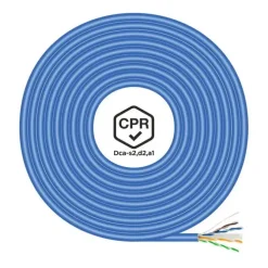 AISENS CABLE DE RED RJ45 LSZH CPR DCA CAT.6 UTP AWG24 - 100M - COLOR AZUL