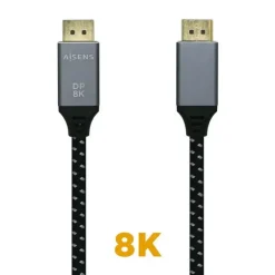 AISENS CABLE DISPLAYPORT V1.4 8K@60HZ - DP/M-DP/M - 1.5M - COLOR GRIS