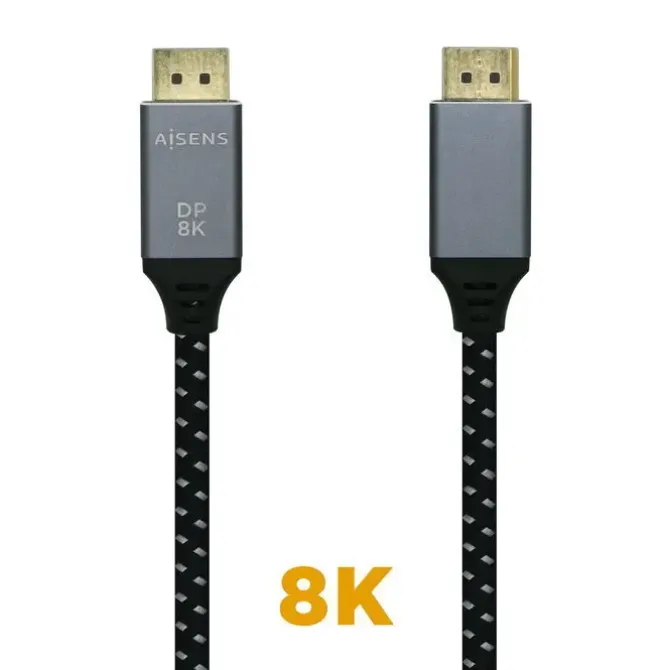 AISENS CABLE DISPLAYPORT V1.4 8K@60HZ - DP/M-DP/M - 1.5M - COLOR GRIS
