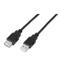 AISENS CABLE EXTENSION USB 2.0 - TIPO A MACHO A TIPO A HEMBRA - 3.0M - COLOR NEGRO