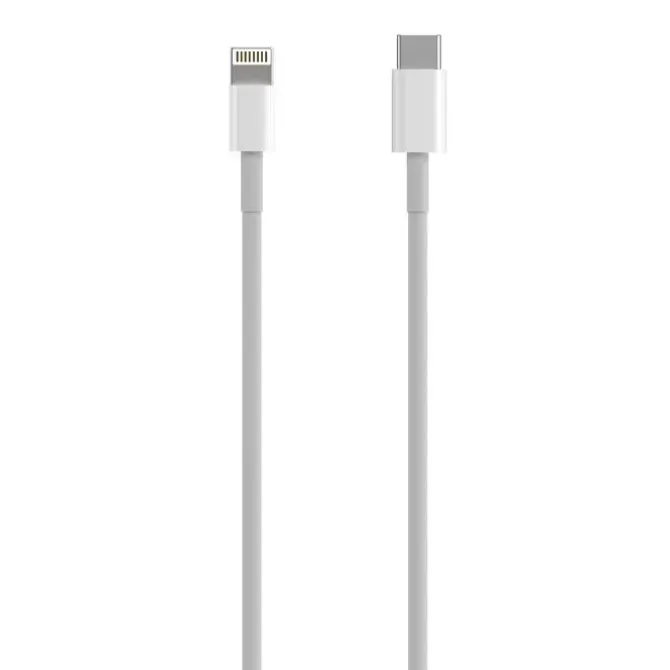 AISENS CABLE LIGHTNING A USB-C USB 2.0, LIGHTNING/M-USB-C/M - 0.5M - COLOR BLANCO