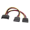 AISENS CABLE SATA ALIMENTACION - SATA/M-2XSATA/H - 20CM - COLOR NEGRO
