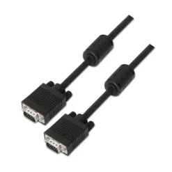 AISENS CABLE SVGA CON FERRITA - HDB15/MACHO-HDB15/MACHO - 1.8M - COLOR NEGRO