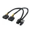 AISENS CABLE TARJETA GRAFICA - 2XMOLEX 4PIN/M-PCI-E(MOLEX 6+2PIN)/M - 20CM - 100% COBRE - COLOR NEGRO