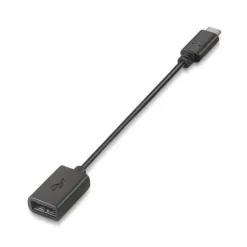 AISENS CABLE USB 2.0 3A - TIPO USB-C/M-A HEMBRA - 15CM - COLOR NEGRO
