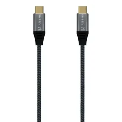 AISENS CABLE USB 3.2 GEN2X2 ALUMINIO 20GBPS 8K@30HZ 5A 100W E-MARK, TIPO USB-C/M-USB-C/M - 0.6M - COLOR GRIS