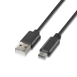 AISENS CABLE USB TIPO C A USB A 2.0 - CARGA RAPIDA - 0.5M - COLOR NEGRO