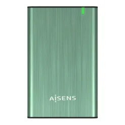 AISENS CAJA EXTERNA 2.5? PARA DISCOS DUROS 9.5MM SATA I, II Y III A USB 3.0/USB 3.1 GEN1 - COLOR VERDE PRIMAVERA