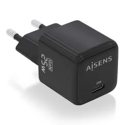 AISENS CARGADOR GAN 25W - 1XUSB-C PD3.0 QC4.0 - COLOR NEGRO