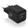 AISENS CARGADOR GAN 20W - 1XUSB-C PD3.0 QC4.0 - 1XUSB-A QC3.0 - COLOR NEGRO
