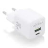 AISENS CARGADOR GAN 25W - 1XUSB-C PD3.0 QC4.0 - 1XUSB-A QC3.0 - COLOR BLANCO