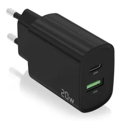 AISENS CARGADOR 20W - 1XUSB-C PD3.0 - 1XUSB-A QC3.0 - COLOR NEGRO