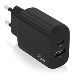 AISENS CARGADOR 25W - 1XUSB-C PD3.0 - 1XUSB-A QC3.0 - COLOR NEGRO