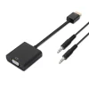 AISENS CONVERSOR HDMI A SVGA+AUDIO - HDMI A MACHO-SVGA HEMBRA+JACK 3.5/H - 10 CM+1.0M - COLOR NEGRO