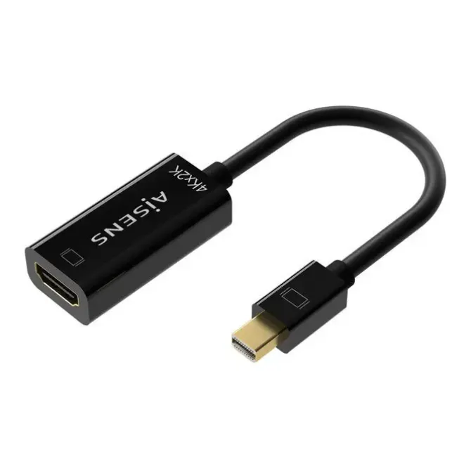 AISENS CONVERSOR MINI DP V1.2 A HDMI V1.4 4K@30HZ - MDP/M-HDMIA/H - 15CM - COLOR NEGRO