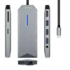 AISENS DOCK 9 EN 1 HUB USB-C 3.0 CON 3X USB-A 3.0, 1X HDMI 1X RJ45, 1X PD 100W, 1X AUDIO 3.5MM, 1X LECTOR SD, 1X LECTOR MICROSD - CARCASA DE ALUMINIO - CABLE DE 0.15M