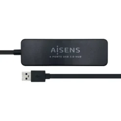 AISENS HUB USB 3.0 - TIPO A MACHO A 4XTIPO A HEMBRA - 30CM - COLOR NEGRO