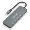 AISENS HUB USB 3.2 GEN2 10G USB-C - USB-C/M-4XUSB-C/H - 15CM - COLOR GRIS