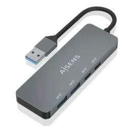 AISENS HUB USB 3.2 GEN2 10G USB-A - USB-A/M-2XUSB-C/H-2XUSB-A/H - 15CM - COLOR GRIS