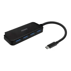 AISENS HUB USB 3.1 USB-C - USB-C/M-4XTIPO A/H - 15CM - COLOR NEGRO