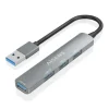 AISENS HUB USB ULTRA DELGADO DE ALUMINIO - 1XUSB3.0 + 3XUSB2.0 - ALTA VELOCIDAD 5 GBPS - ALIMENTACION POR BUS USB - COLOR GRIS