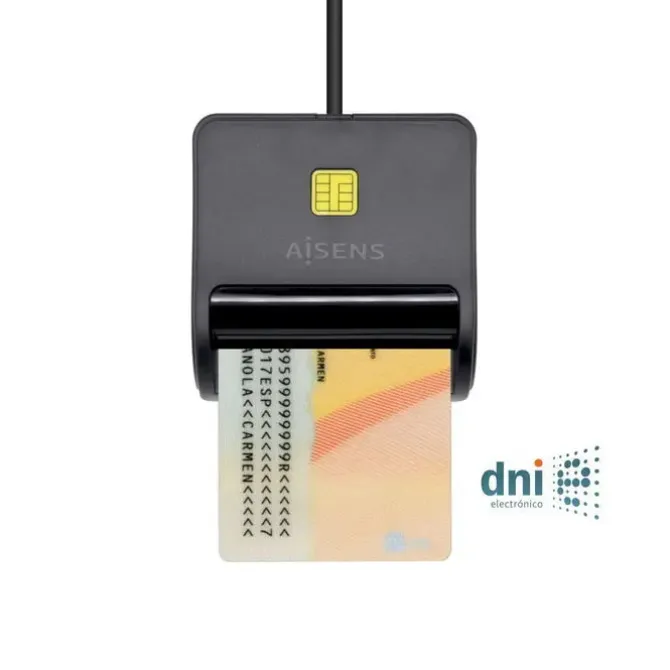AISENS LECTOR DE TARJETA INTELIGENTE DNI - COLOR NEGRO