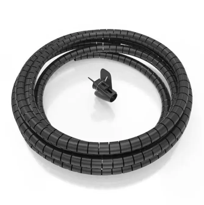 AISENS ORGANIZADOR DE CABLE EN ESPIRAL 25MM - 6.0M - COLOR NEGRO
