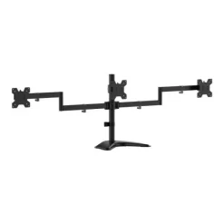 AISENS SOPORTE DE MESA CON PEANA ECO GIRATORIO E INCLINABLE PARA 3 MONITORES 10KG (3 PIVOTES - 2 BRAZOS) DE 13-27 - COLOR NEGRO
