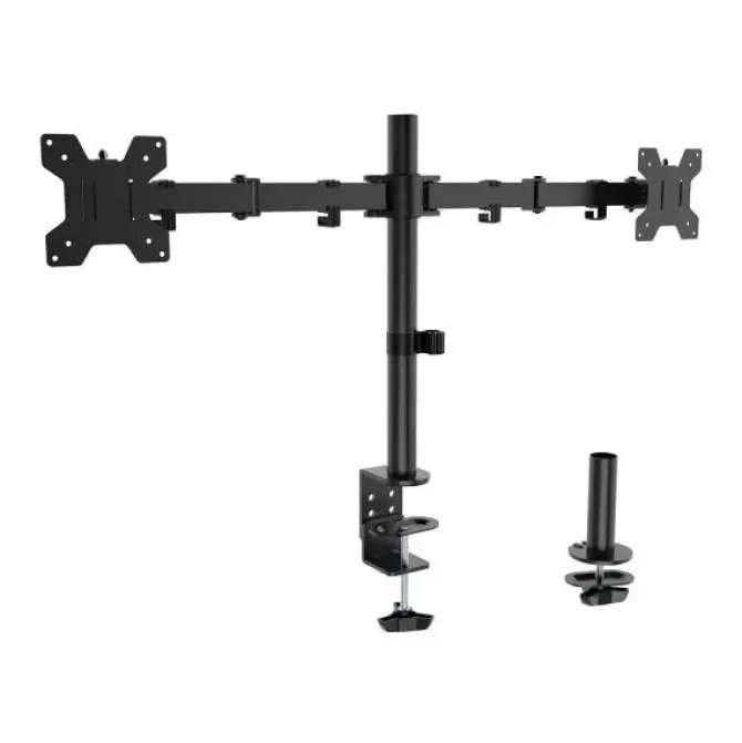 AISENS SOPORTE DE MESA ECO GIRATORIO E INCLINABLE PARA MONITOR/TV 10KG (3 PIVOTES - 2 BRAZOS) DE 17-32 - COLOR NEGRO