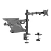 AISENS SOPORTE DE MESA GIRATORIO E INCLINABLE PARA PORTATIL Y MONITOR/TV 9KG DE 17-32 - COLOR NEGRO
