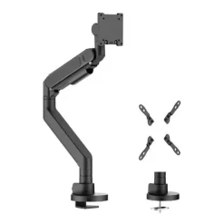 AISENS SOPORTE DE MESA PRO CONTRAPESO GIRATORIO E INCLINABLE PARA MONITOR/TV 27KG (3 PIVOTES - 1 BRAZO) DE 24-57 - COLOR NEGRO