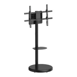 AISENS SOPORTE DE SUELO CON RUEDA - BANDEJA PARA DVD PARA MONITOR/TV 50KG DE 37-86 - COLOR NEGRO